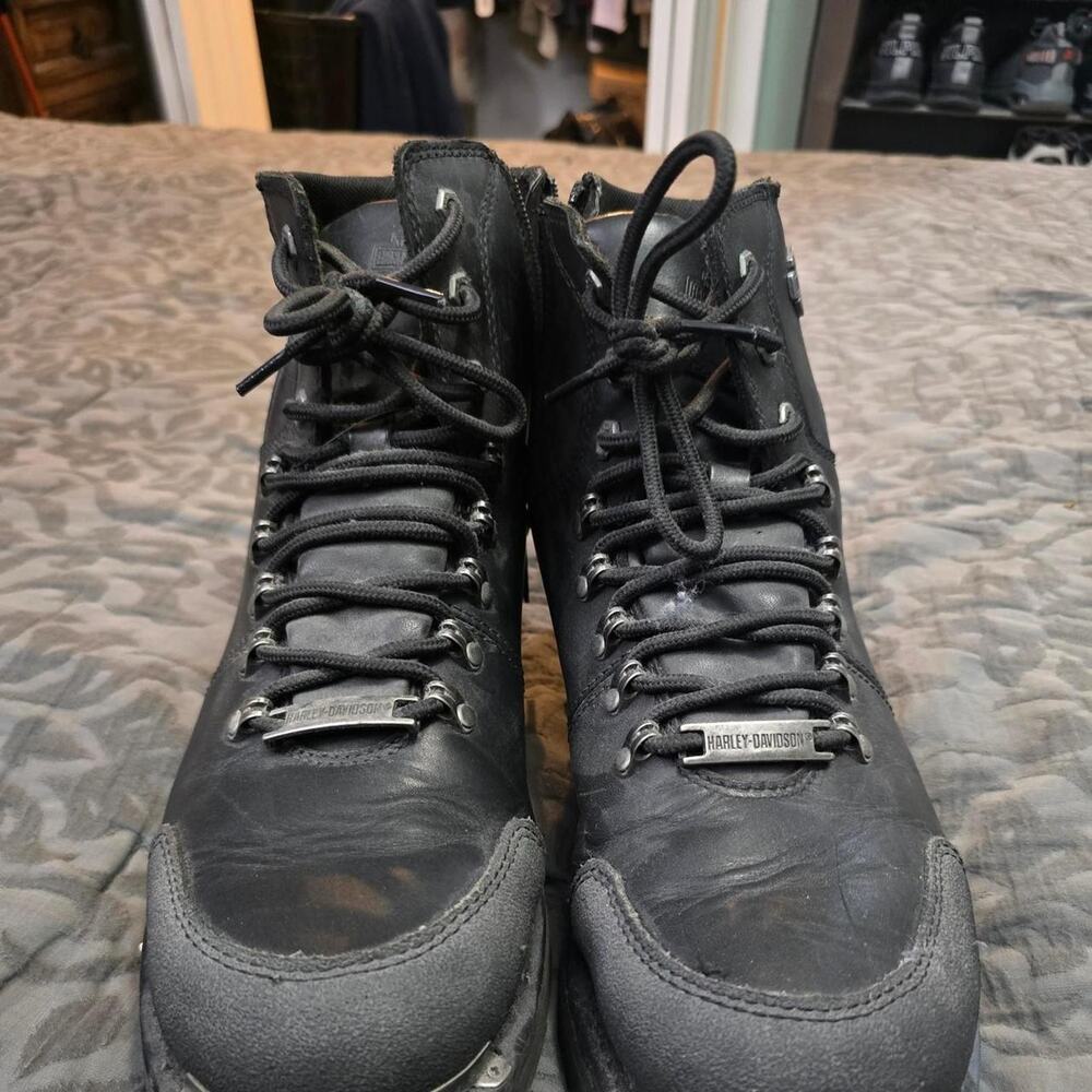 Harley davidson black leather boots
